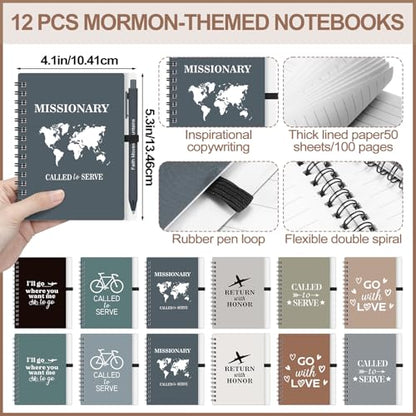 Gueevin 12 Pack Christian Gifts Prayer Journal for Woman Notebook Pen Set