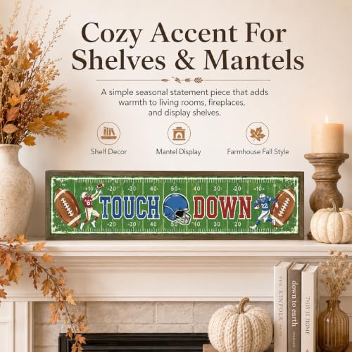 Football Wall Decoration, Touchdown Sign Rustic Farmhouse Home Decor - color: Fall Sign 9