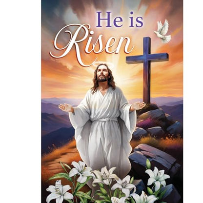 Briarwood Lane Jesus Is Risen Garden Flag - color: Jesus Is