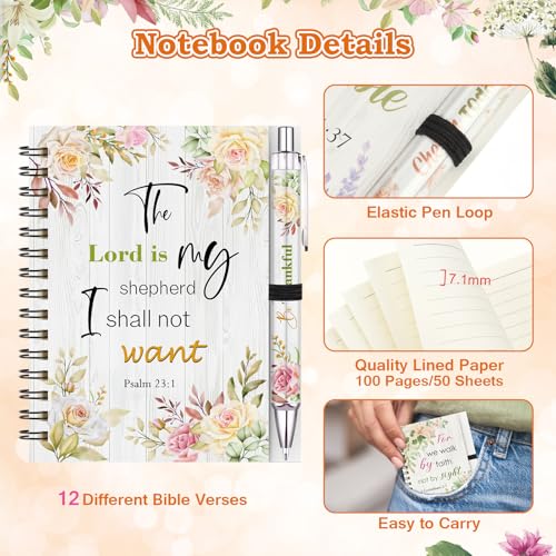 36 Pcs Christian Bulk Gifts for Women: Floral Small Journal Religious Gift - color: Floral