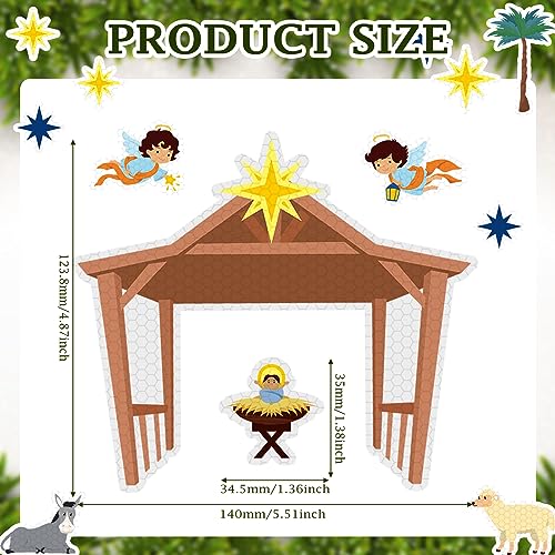 Yinder 26 Pcs Nativity Scene Magnets, Xmas Refrigerator Magnets, Cute - style: Cute