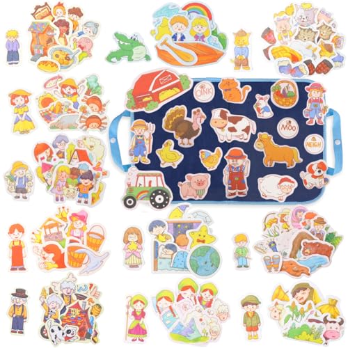 CHEFAN 12 Pack Felt Story Board Pieces, Flannel Stories for Toddlers - color: Nursery-12pack-b