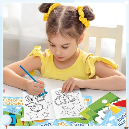 Bulk Golf Coloring Books, Mini Drawing Booklet for Kids Party Favors - style: Golf