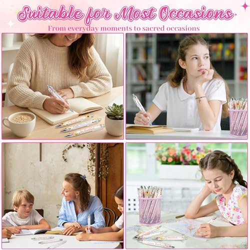 THAWAY 50 Pcs Christian Gifts for Women - Bible Pens Religious Gifts Bulk, Black Ink Inspirational Pens Smooth Writing Scripture Pen Ballpoint for Coworker Journaling School Office Church Supplies - style: Christian