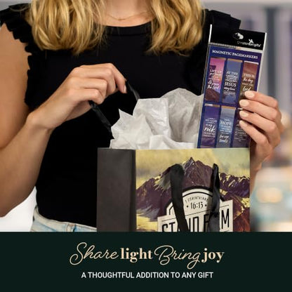 Christian Art Gifts Magnetic Scripture Bookmark Set with Bible Verses - color: Scenic #1