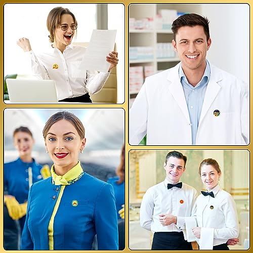 Lyrow 32 Pcs Employee Appreciation Lapel Pin 4/5 Inch Motivational Excellence Enamel Recognition Pins for Employee Staff Team Gift(Fresh Color) - color: Fresh Color
