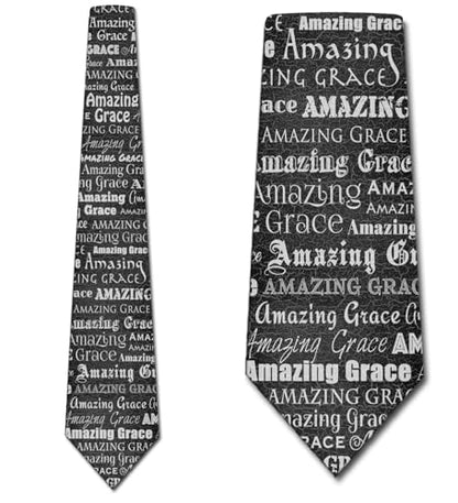 Three Rooker Religious Ties Mens Amazing Grace Necktie Christian Tie Church Neckties