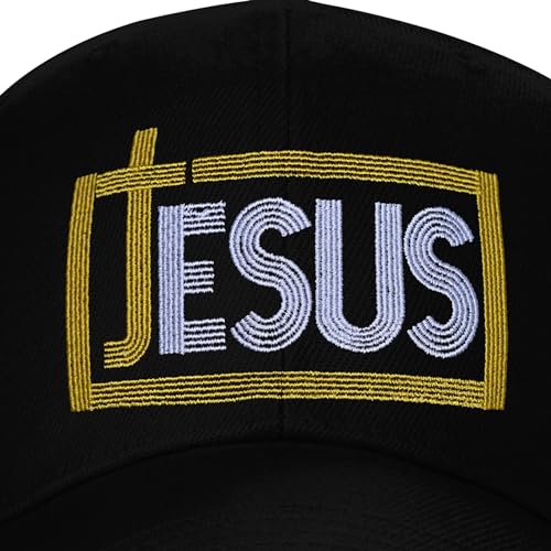 Embroidered Baseball Cap for Women Men Adjustable Baseball Hat Black Baseball Cap Trucker Hat - color: Cross Christian