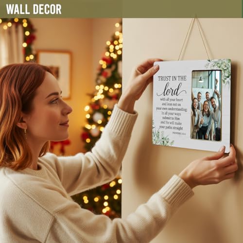 Christian Gifts Picture Frame for Faith, Trust in the Lord Gifts Picture Frame for Women Men - color: Trust