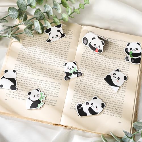 Panda Magnetic Bookmarks Gifts - 8 Pcs Cute Animals Funny Bookmark - style: Panda