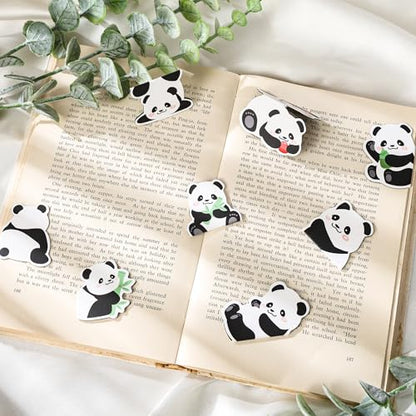 Panda Magnetic Bookmarks Gifts - 8 Pcs Cute Animals Funny Bookmark - style: Panda