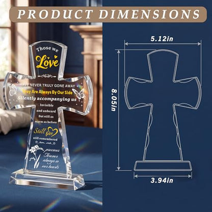 Ghtixsu Crystal Cross Memorial Gift, Sympathy Gifts for Loss of Loved One, Bereavement Remembrance Keepsake, Christian Condolence Gift for Loss of Mother Father, Religious Funeral Gift - color: Loss of a Loved One