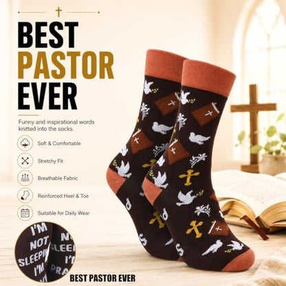 7 Pcs Pastor Appreciation Gifts for Men, Brown - color: Brown