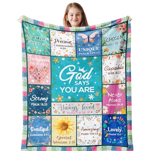 Gifts for Women, Inspirational Flower Blanket Soft Throw 50x40in - size: 50x40inches