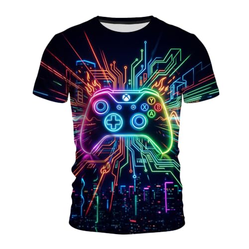 Funny Novelty Party Shirt Graphic 3D T-Shirt Short Sleeve Crewneck Shirts for Men S-4XL - color: Game-01, size: Small