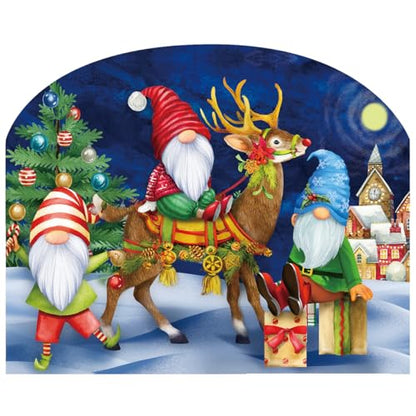 Briarwood Lane Christmas Art Sign 8.25x10.25 Happy Holiday Gnomes - color: Happy Holiday