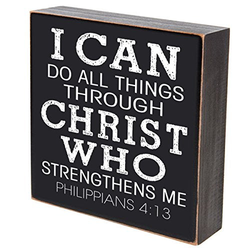 LifeSong Milestones I Can Do All Things Through Christ Who Strengthens Me Wedding for Couple, Housewarming Gift Ideas for Mr. and Mrs. Shadow Box 6"x6" (I can do All Things)