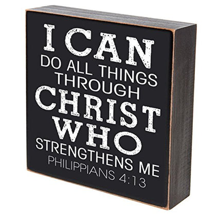LifeSong Milestones I Can Do All Things Through Christ Who Strengthens Me Wedding for Couple, Housewarming Gift Ideas for Mr. and Mrs. Shadow Box 6"x6" (I can do All Things)
