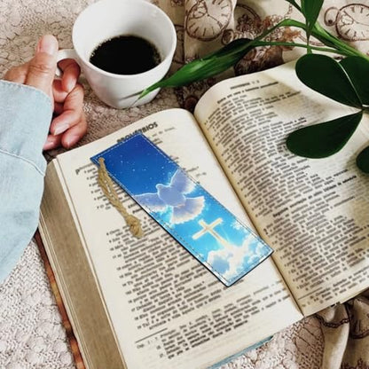 2 Pack Leather Bookmark Mushroom Bookmark for Teachers, Students, Book Lovers Cross Dove Fun Book Marks for Reading Cool Bookmarks, Book Marks for Adults Kids - color: Cross Dove