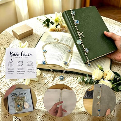Bible Charm Chain,Scripture Bookmark Accessories for Bible Study (Style G) - style: Style G