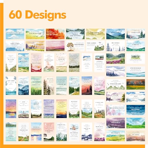 Gethelud 200 PCS Bible Verse Cards, 60 Delicate Designs Mini Prayer Cards Water-color Style Motivational Inspirational Quote Cards for Religious Christian Women Woman - style: Watercolor Style -200pcs