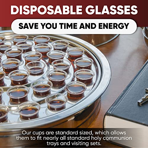 2000 Count Disposable Communion Cups Bulk Pack — 0.5 oz Clear Plastic, Fits Standard Holy Communion Trays | Empty Cups for Church, Sacrament, Santa Cena & Lord's Supper