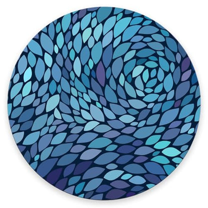 Mouse Pad, Abstract Colours Customized Premium-Textured Round Mouse Pad, Washable Mousepads with Non-Slip Rubber Base Computer Mouse Pads for Wireless Mouse 7.9×7.9×0.12 inches - color: Abstract Colours
