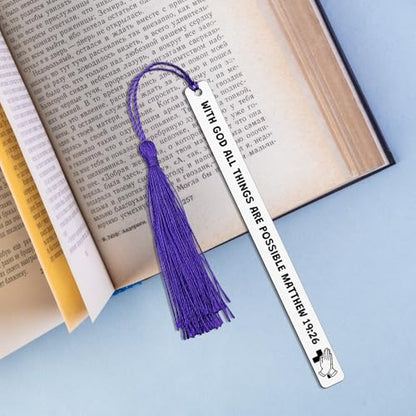 Christian Metal Bookmark Man of God First Communion Gifts for Girls Inspirational Scripture Bible Verse Bookmark Book Marks for Reading Women - color: Religious Bookmark 04