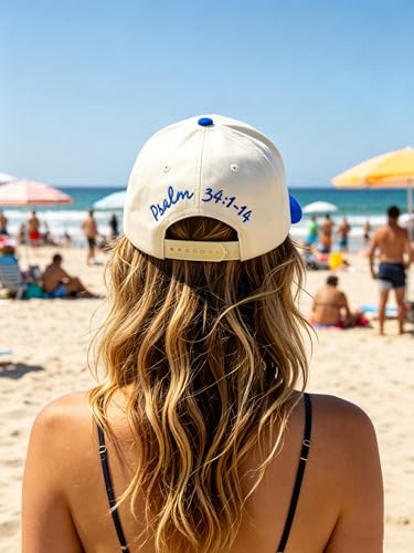 Waldeal Christian Hat - I Sought The Lord and He Heard and He Answered Trucker Hat, Religious Gifts for Men Women - color: Blue