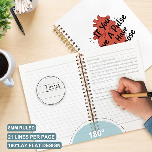 Anatomical Heart Christian Spiral Notebook 5.5x8.3 - color: White Anatomical Heart