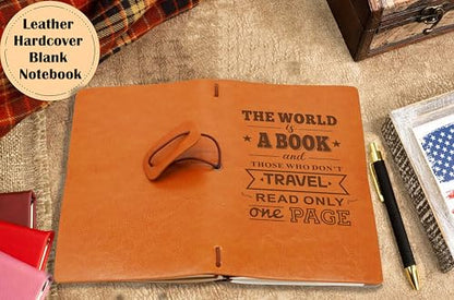 ZVMIS Travel Lover Journal-The World Is a Book and Those Who Don’t Travel Read Only One Page-World Traveler Gift-Adventure Awaits Travel Memory Record Keepsake-Refillable Photo Diary Notebook - style: Style46-the world is a Style and