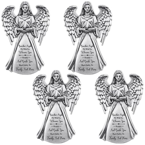 BBTO 4 Pcs Guardian Angel Visor Clips for Cars, Travel Blessing