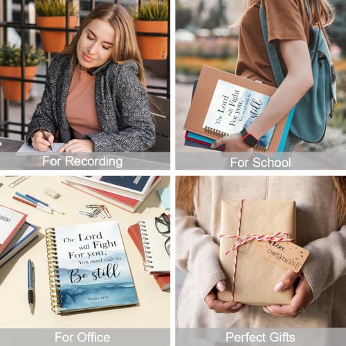 The Lord Will Fight for You You Need Only to Be Still Bible Verse Exodus 14:14 Spiral Notebook, Inspirational Mountain Journal, Christian Promotion Farewell Gifts for Women Men Coworkers Boss - style: The Lord