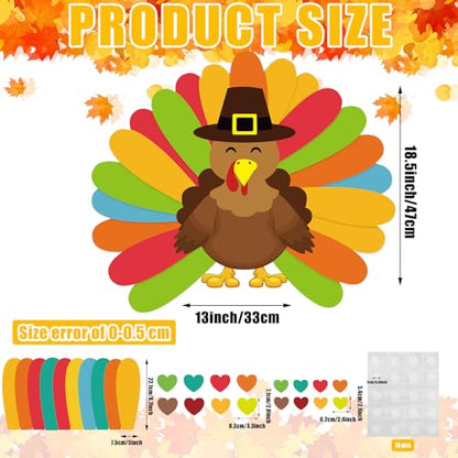 Mooliwe 103 Pcs Thanksgiving Turkey Classroom Bulletin Board Decoration Set