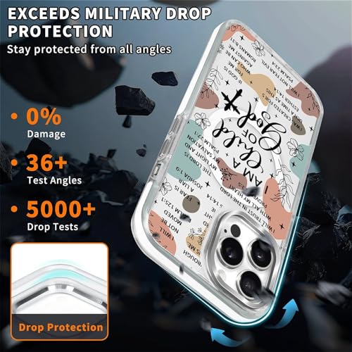 for iPhone 14 Pro Case [Compatible with Magsafe],Girls Women Clear Magnetic Case Silicone Shockproof Protective Cover with Pattern Bible Verses - color: Bible Verses, size: iPhone 14 Pro