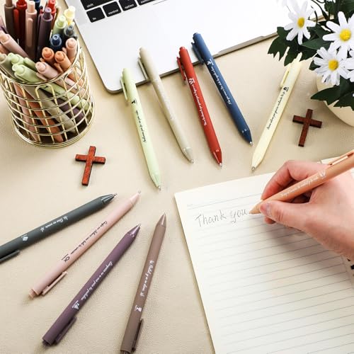 Sayglossy 100 Pcs Christian Spanish Ballpoint Pen Relgious Gift, Boho - color: Boho