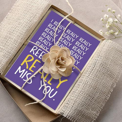 Funny Miss You Card, Long Distance Friendship Card, Humor Thinking of You Card for Friend, Boyfriend, Girlfriend, Family, Relatable Meme Style - color: I Really Miss You