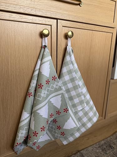Kitchen Towels, Dish Towels for Kitchen, 3 Pc Kitchen Towel Set - color: Mint 2 Pack