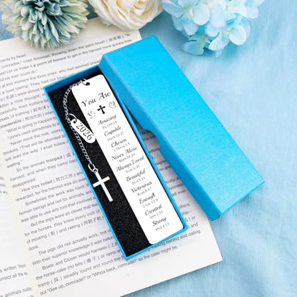 2026 Christian Bookmark for Bible Verse Inspirational Faith Metal Bookmark