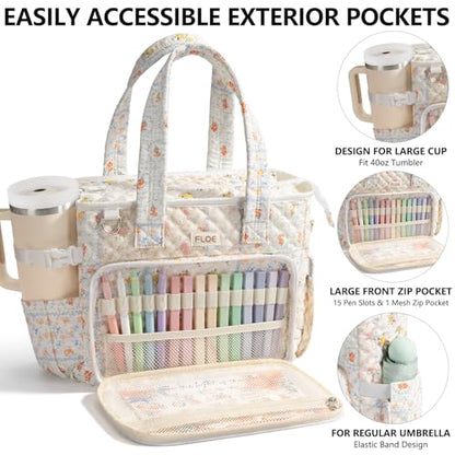 Large Bible Tote Bag for Women Bible Cover Case, Quilted Church Tote Bags