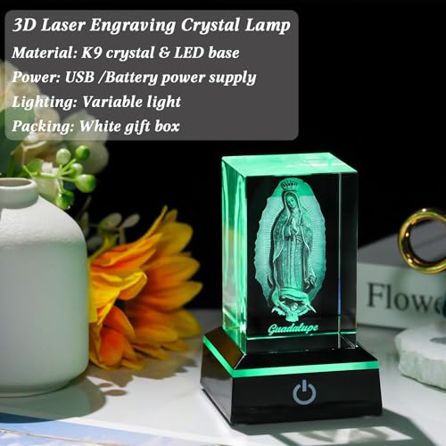 Movdyka 3D Virgen De Guadalupe Statues Decor Religious Gifts for Women - color: Guadalupe