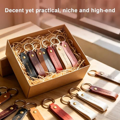 30 Pcs Leather Keychain Kit, PU Leather Key Fob, Key Chains Kit - color: 10colors, 30pcs
