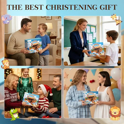 Noah's Ark Building Blocks Set - 845 PCS Deluxe Bible Story Model Kit for Adults, Boys & Girls, Interactive Religious Construction Toy, Ideal Christian Gift for Birthday, Baptism & Easter