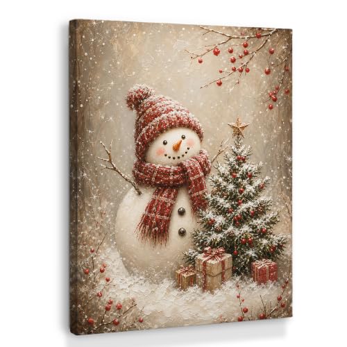 XINCEYWJ Vintage Farmhouse Christmas Snowman Wall Art Decor 11x14 Inches - color: snowman-1, size: 11x14in