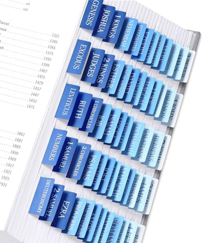 Taja Bible Tabs, 75 Large Print Index Tabs for Women & Men - color: A-ocean Serenity