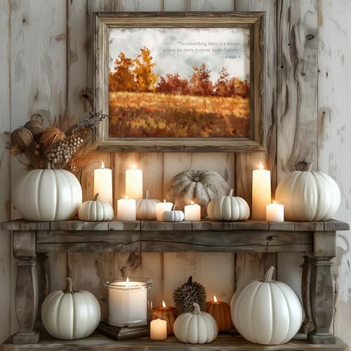 llyinglpdec Bible Verse Wall Art, Christian Fall Landscape Print - size: 14"L x 11"W