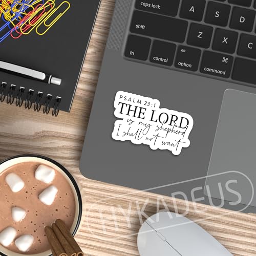 (3Pcs) Psalm 23:1 The Lord is My Shepherd Christian Bible Scripture Sticker - color: Psalm 23:1 the Lord is My Shepherd