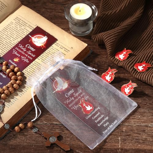 Supervitae 12 Set Holy Spirit Pin with Bookmark Christian Christmas Gift - style: Come Holy Spirit