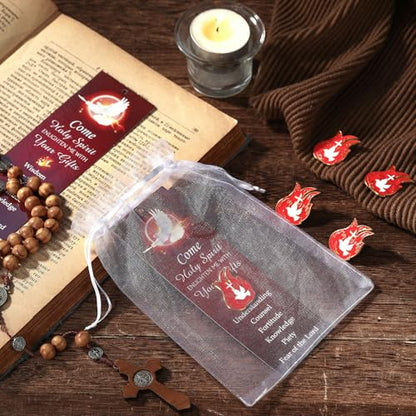 Supervitae 12 Set Holy Spirit Pin with Bookmark Christian Christmas Gift - style: Come Holy Spirit