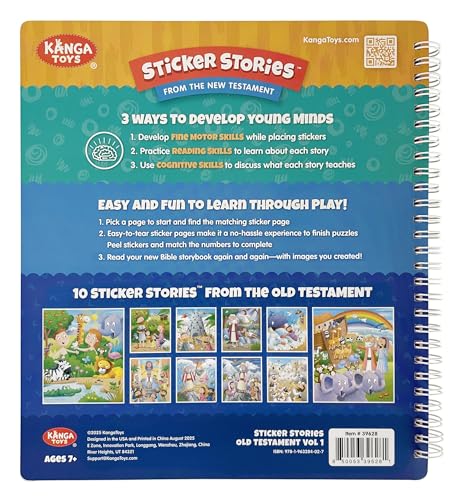 The Old Testament Sticker Stories - Spiral Bound Activity Story Book - style: The Old Testament